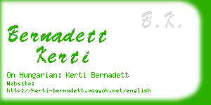 bernadett kerti business card